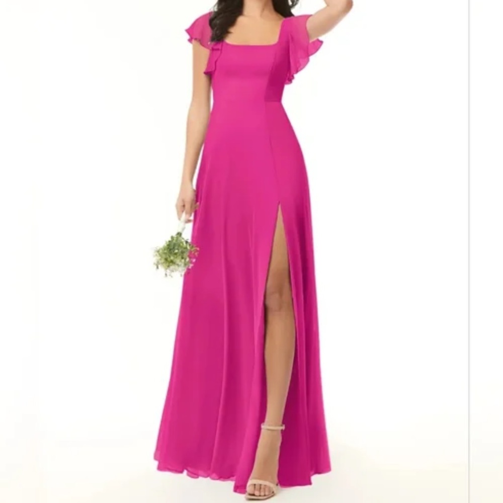 Azazie Pink Maxi Dress